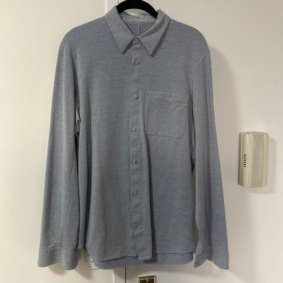 Lululemon Pique Long Sleeve Shirt Light Blue - Picture 1 of 4